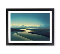 Mountain River Views H1022 Framed Print for Living Room Bedroom Home Office Décor, Wall Art Picture Ready to Hang, Black A4 Frame (34 x 25 cm)
