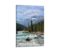 Mountain River Wall Art, Fresh Print, Nature Poster, Gentle Canvas Picture, Tender Decor for Living Room Poster Decorative Painting Canvas Wall Posters And Art Picture Print Modern Family Bedroom Deco