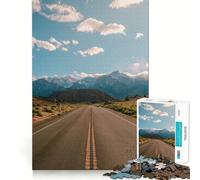 Mountain Road 1000 Pieces Jigsaws Adults Puzzles Gifts Memory Upgrade Leisure Time Sharp Cut Wall Art Decor (38x26cm)