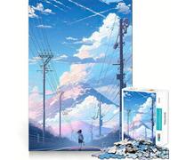 Mountain Road 1000 Pieces Jigsaws Adults Puzzles Gifts Memory Upgrade Leisure Time Sharp Cut Wall Art Decor (50x75cm)