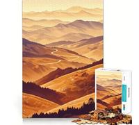 Mountain Road at Sunset 1000 Piece Jigsaw Puzzles for Adults Jigsaw Fine Logic Toy Quiet Fun Neat Edge Memorable Gift (38x52cm)