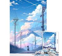 Mountain Road Jigsaw Puzzles 1000 Pieces for Adults Peaceful Calm Stress Relief Mindful Peaceful Leisure Game (38X26cm)