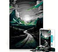 Mountain Road Landscape with Cloudy Sky Jigsaw Puzzles for Teenagers 1000 Pieces Strong Logic Toy Shared Fun Clear Edge Lovely Present (38x26cm)