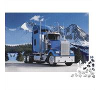 Mountain Road Puzzles for Elderly 1000Pc Recyclable Paper American Truck Puzzle for Adults Interesting Family Game Props Party Game Props for Home 70x50cm/1000pcs