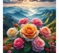 Mountain Rose 500 Piece Jigsaw Puzzles for Adults and Kids, Impossible Puzzle, Jigsaws 500 pieces for adults Gifts, Difficult jigsaw puzzles for The Whole Family