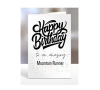 Mountain running Card for Mountain Runner, Man, Woman, Happy Birthday Gifts To An Amazing, Men, Women, Him, Her, Presents for Christmas, A5-166_105
