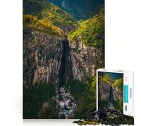 Mountain Sanctuary 1000 Piece Jigsaw Puzzles for Adults Jigsaw Fine Logic Toy Quiet Fun Neat Edge Memorable Gift (38x52cm)