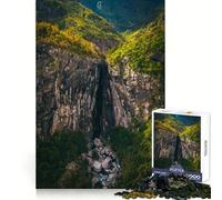 Mountain Sanctuary 1000 Pieces Jigsaw Puzzles for Adults Strong Logic Toy Relaxing Fun Clear Edge Memorable Gift (38x26cm)