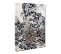 Mountain Scenery By Wang Jian Canvas Print | Gallery Wrapped 30mm Frame Wall Art | 24x16 inches | Ready to Hang | Asian Landscape Picture | Living Room Bedroom Lounge Office