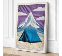 Mountain Shelter Minimalist Canvas Wall Art Print 36x24 Inch (91 x 61 cm)