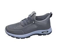 Mountain Shoes Women's Trainers Summer Mesh Breathable Non-Slip Hiking Shoes Solid Large Sizes Comfortable Sports Shoes Outdoor Mountain Sports Workout Trainers with Laces 39-46, gray, 10 UK