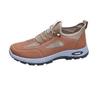 Mountain Shoes Women's Trainers Summer Mesh Breathable Non-Slip Hiking Shoes Solid Large Sizes Comfortable Sports Shoes Outdoor Mountain Sports Workout Trainers with Laces, 37-47 EU, khaki, 6 UK
