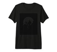 Mountain Silhouette with Penguin Under Moon Premium T-Shirt