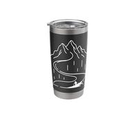Mountain Ski Line Art Stainless Steel Insulated Tumbler