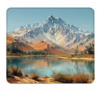 Mountain Small Mouse Mat 270x220mm Gaming Mouse Pad River, Non-Slip Rubber Base, Waterproof Surface, Stitched Edges Mousemat, Compatible with Laser and Optical Mice Wear-Resistant Gifts V-1959