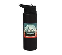 Mountain Snow Peaks Landscape Trees Forest Water Nature Stainless Steel Insulated Water Bottle