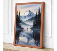 Mountain Solitude Canvas Wall Art Print 18x12 Inch