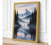 Mountain Solitude Canvas Wall Art Print 30x20 Inch (76 x 51 cm)
