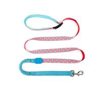 (Mountain Stamp, One size) Handsfree Bungee Dog Leash Extension Retractable Reflective Nylon Padded Double Handle Leash For Hiking Running Small Large Dogs