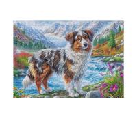 Mountain Stream Aussie 300 Piece Jigsaw Puzzle for Adults Teens Jigsaw Stress Relief for Students Colourful Challenge Great Gift Dorm Room Decor 300 PCS