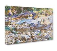 Mountain Stream By John Singer Sargent Canvas Print | Gallery Wrapped 30mm Frame Wall Art | 30x20 inches | Ready to Hang | Classic Landscape Picture | Living Room Bedroom Lounge Office