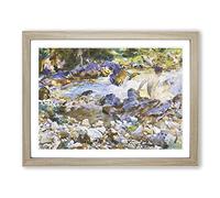 Mountain Stream By John Singer Sargent Classic Painting Framed Print | A4 Oak Framed Wall Art | Ready to Hang | Classic Landscape Picture | Living Room Bedroom Lounge Office