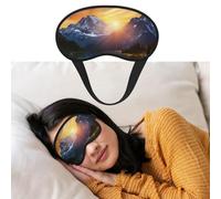 Mountain Sunrise Eye Mask for Sleeping Soft Satin Sleep Shade Cover Blindfold with Elastic Strap Travel Nap Blackout Eye Shade Cover for Women Men
