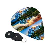 Mountain Sunrise Guitar Picks, 6 Pack Includes Thin(.46mm), Medium(.71mm) & Heavy Gauges(.96mm) Suitable For Guitar, Ukulele, Etc.