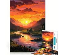 Mountain Sunset 1000 Piece Jigsaw Puzzles for Adults Teenagers Logic Toy Relax Time Precision Cut (50x75cm)