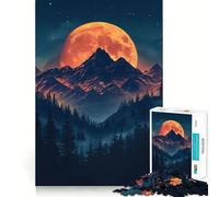 Mountain Sunset 1000 Pieces Jigsaw Puzzles for Teenagers Improve Recall Quiet Hobby Exact Edge Birthday Gift (38x52cm)