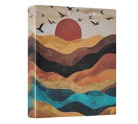 Mountain Sunset 3 Ring Binders 1.5 Inch Clear View Three Ring Binders Versatile Binder Fits 200 Sheets 1 Pack