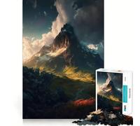 Mountain Sunset for Adults 1000 Piece Jigsaw Puzzle Thought Toy Anxiety Relief Precise Edge Thoughtful Gift (38x26cm)