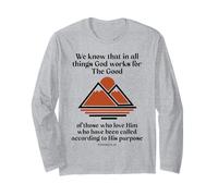 Mountain Sunset Hiking Nature Peaks Wilderness Long Sleeve T-Shirt