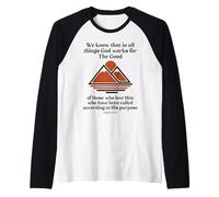 Mountain Sunset Hiking Nature Peaks Wilderness Raglan Baseball Tee