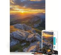 Mountain Sunset Landscape Jigsaw Puzzles for Adults1000 Pieces Intellect Toy Calming Play Quality Cut Wall Art Decor (50x75cm)