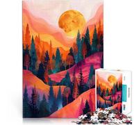 Mountain Sunset Landscape1000 Piece Jigsaw Puzzles for teenagers Analysis and logic is ideal as a gift for the whole family 38x26cm