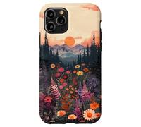 Mountain Sunset Wilderness Pine Tree Forest Flower Floral Case for iPhone 11 Pro