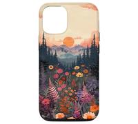 Mountain Sunset Wilderness Pine Tree Forest Flower Floral Case for iPhone 12/12 Pro