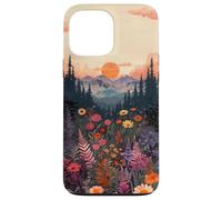 Mountain Sunset Wilderness Pine Tree Forest Flower Floral Case for iPhone 13 Pro Max