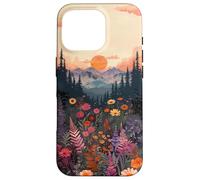 Mountain Sunset Wilderness Pine Tree Forest Flower Floral Case for iPhone 16 Pro