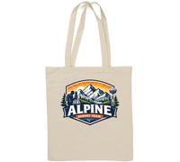 Mountain Survey Team Exploring Alpine Terrain Natural Cotton Tote Bag White