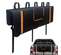 Mountain Tailgate Pad - Durable Truck Tailgate Cover with Reflective Strips | Stable Rack for 5 Bikes, Heavy-Duty Protective Mat with Tool Pockets for Pickup Trucks, Ideal for BMX and Riders