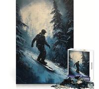 Mountain Thrills Jigsaw Puzzle for Adults 1000 Pieces Intellect Toy Peaceful Fun Precise Cut Santa Wish List (50x75cm)