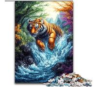 Mountain Tiger Adult Jigsaws 1000 Pieces Difficult, Educational Games DIY Toys with Matching Poster And Trivia Sheet for Age 14+ (50x75cm)