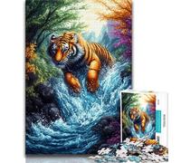 Mountain Tiger Adult Puzzles 1000 Pieces,Challenging To Complete But Fun And Humorous Birthday Present,Gifts,Wall Art (75x50cm)