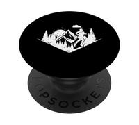 Mountain Trail Run Sunset Silhouette PopSockets Adhesive PopGrip