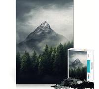 Mountain Trees 1000 Piece Jigsaw Puzzles for Adults Jigsaw Logic Sense Toy Leisure Fun Smooth Edge Heartfelt Gift (38x26cm)