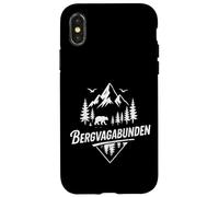 Mountain Vagabonds Hiking Mountaineering Motif Outdoor Gift Case for iPhone X/XS