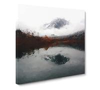 Mountain Valley in China Canvas Print | Gallery Wrapped 30mm Frame Wall Art | 20x20 inches | Ready to Hang | Abstract Landscape Picture | Living Room Bedroom Lounge Office