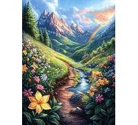 Mountain Valley Landscape 500 Piece Pack Classic Jigsaw Puzzle Mitos Cuento De Hadas Couple Puzzle Partners Ultra Difficult Wall Decor Easter New Year Creativity & Gift Giving 500 PCS